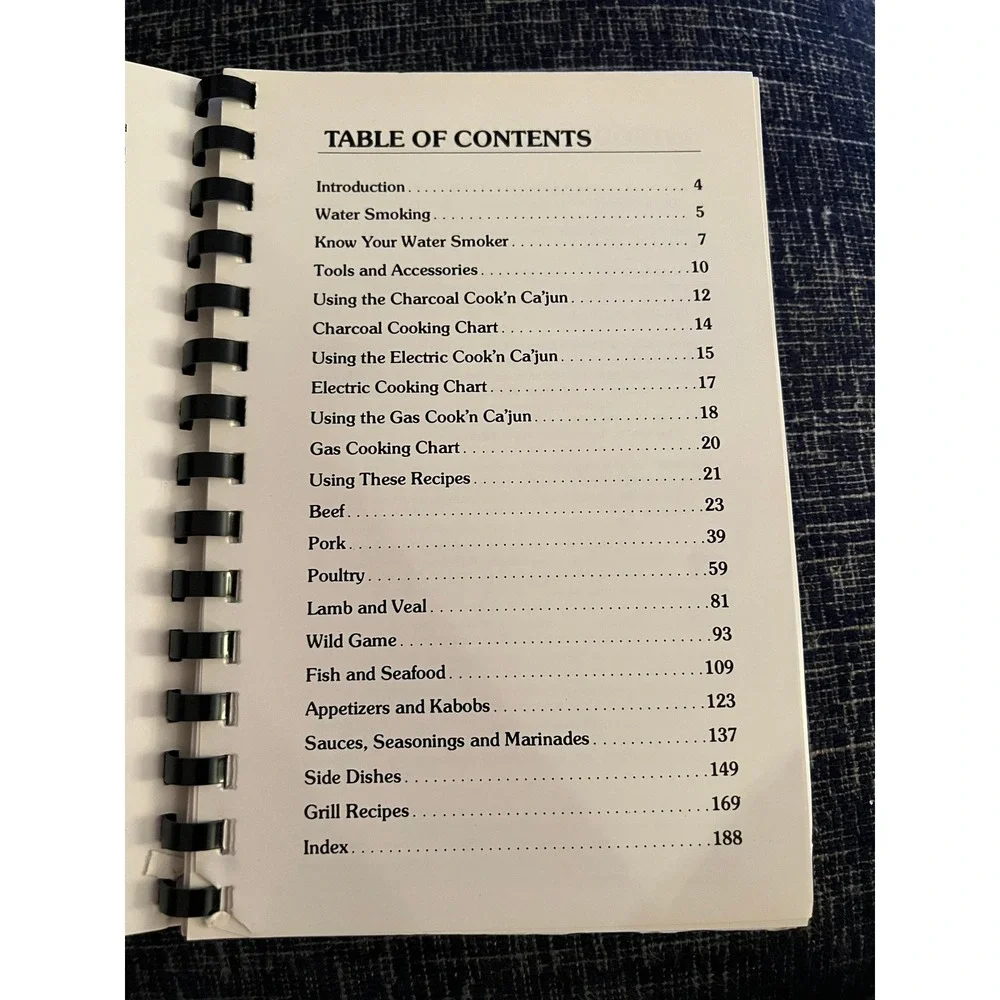 Vtg Cookbook Cookin Cajun Water Smoker‎ Cookbook Recipes Grill 1984 Spiral Bound